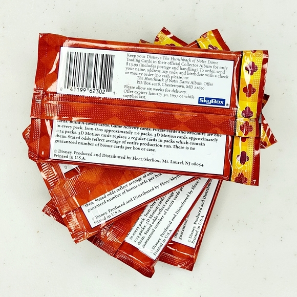 Vintage 1997 Disney Hunchback of Notre Dame 4 Pack Lot of Trading Cards - Picture 2 of 2